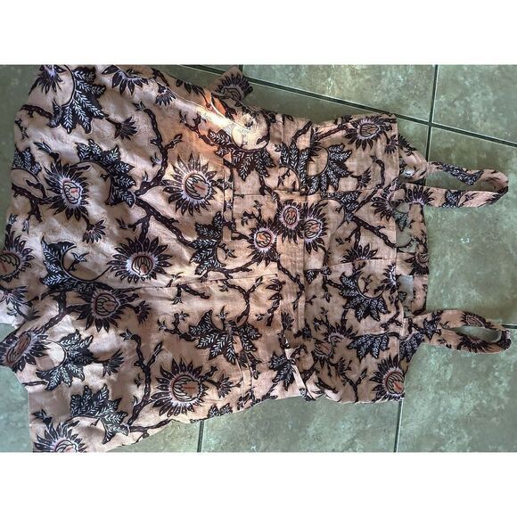 A.L.C. 14 Linen Printed Romper Belted - Picture 10 of 10